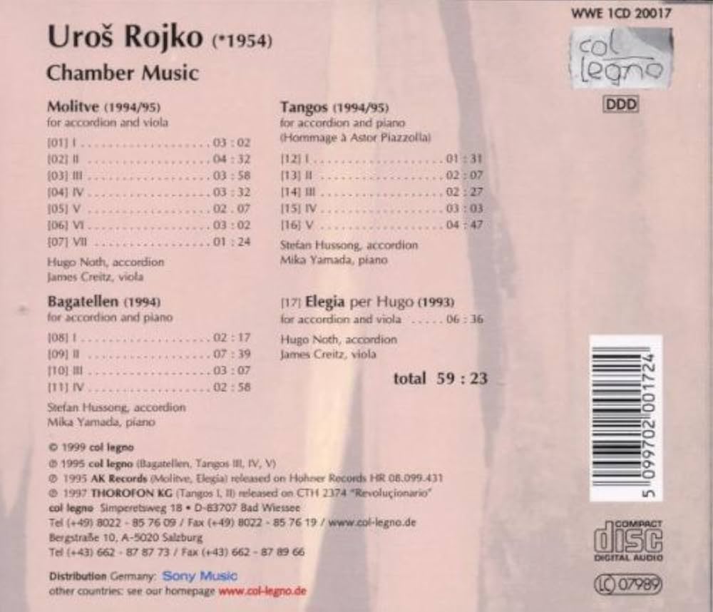 その他 Rojko:Chamber Music [CD] Amazon.co.jp: Rojko:Chamber Music: ミュージック